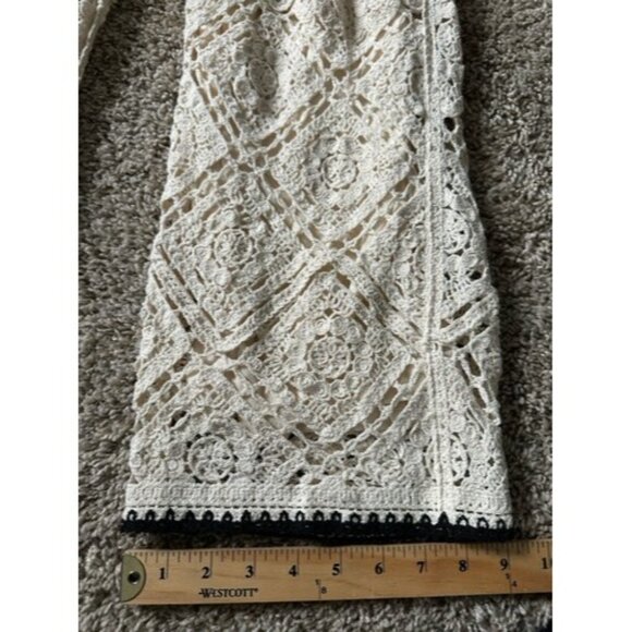 Ultra Pink Crohet Lined Pants Costal Boho Elastic Wasit Size Small Beach Pull On - Picture 7 of 13